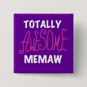 Total fantastische Memaw rosa T - Shirts und Button