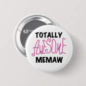 Total fantastische Memaw rosa T-Shirts und Button (Vorne & Hinten)