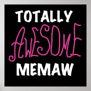 Total fantastische Memaw rosa T-Shirts und Geschen Poster