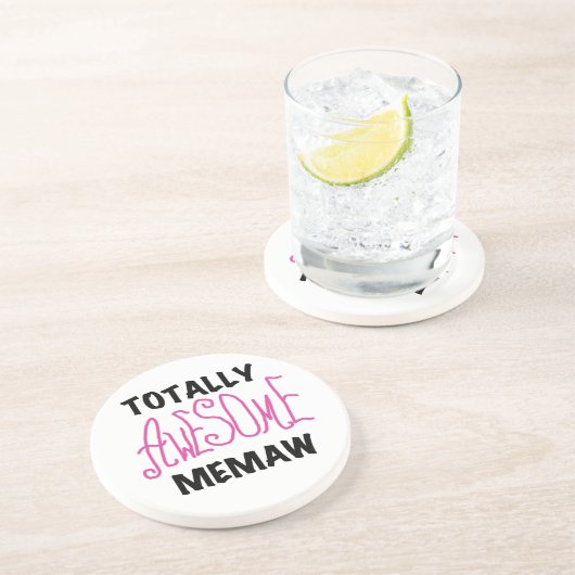 Total fantastische Memaw rosa T-Shirts und Getränkeuntersetzer (Seite)