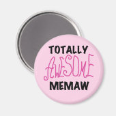 Total fantastische Memaw rosa T - Shirts und Magnet (Vorderseite/Rückseite)