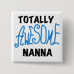 Total fantastische Nanna blaue T - Shirts und Button