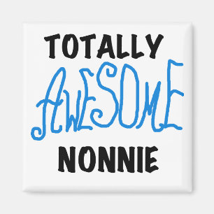 Total fantastische Nonnie blaue Text-T-Shirts und Magnet