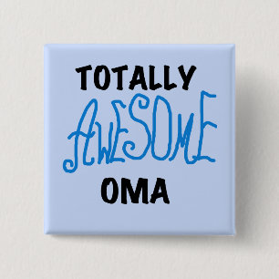 Total fantastische Oma blaue T - Shirts und Button