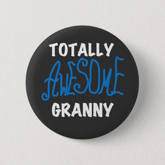 Total fantastische Oma-blaue T - Shirts und Button (Vorderseite)
