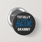 Total fantastische Oma-blaue T - Shirts und Button (Vorne & Hinten)
