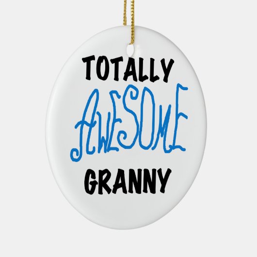 Total fantastische Oma-blaue T-Shirts und Keramik Ornament (Rechts)