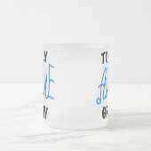 Total fantastische Oma-blaue T-Shirts und Mattglastasse (Mittel)