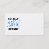 Total fantastische Oma-blaue T-Shirts und Visitenkarte (Rückseite)