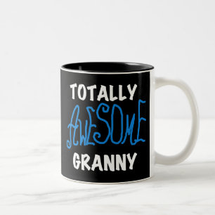 Total fantastische Oma-blaue T - Shirts und Zweifarbige Tasse
