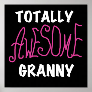 Total fantastische Oma-Rosa-T-Shirts und Geschenke Poster