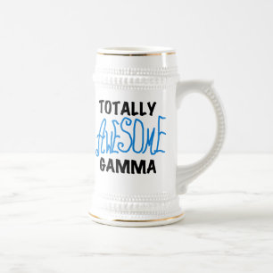 Total fantastisches Gamma-blaue T-Shirts und Bierglas