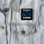 Total fantastisches Gamma-blaue T-Shirts und Button (Beispiel)