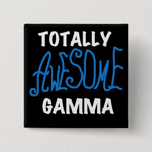 Total fantastisches Gamma-blaue T-Shirts und Button (Vorderseite)