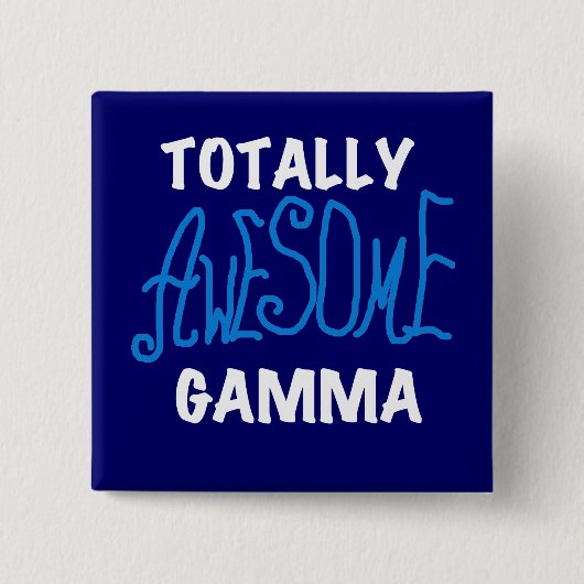 Total fantastisches Gamma-blaue T-Shirts und Button (Vorderseite)