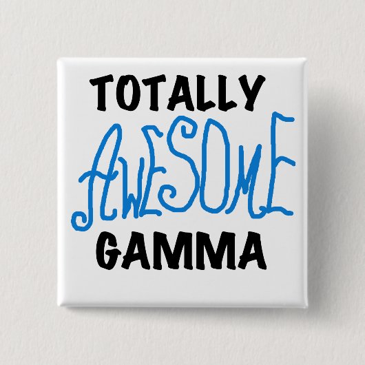 Total fantastisches Gamma-blaue T-Shirts und Button (Vorderseite)