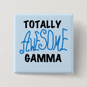 Total fantastisches Gamma-blaue T-Shirts und Gesch Button