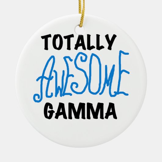 Total fantastisches Gamma-blaue T-Shirts und Keramik Ornament (Vorne)