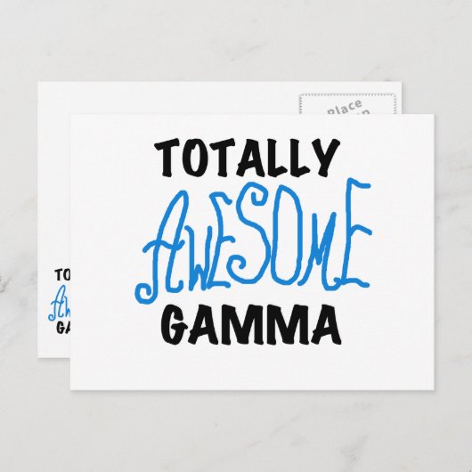Total fantastisches Gamma-blaue T-Shirts und Postkarte (Vorne/Hinten)