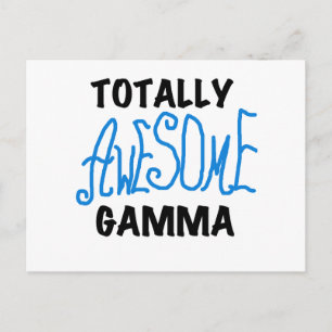 Total fantastisches Gamma-blaue T-Shirts und Postkarte