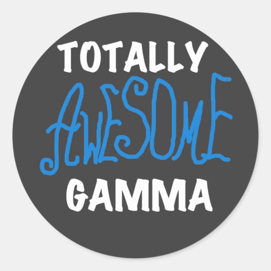 Total fantastisches Gamma-blaue T-Shirts und Runder Aufkleber (Vorderseite)