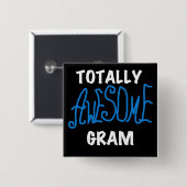 Total fantastisches Gramm-blaue T-Shirts und Button (Vorne & Hinten)