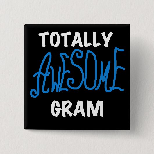 Total fantastisches Gramm-blaue T-Shirts und Button (Vorderseite)