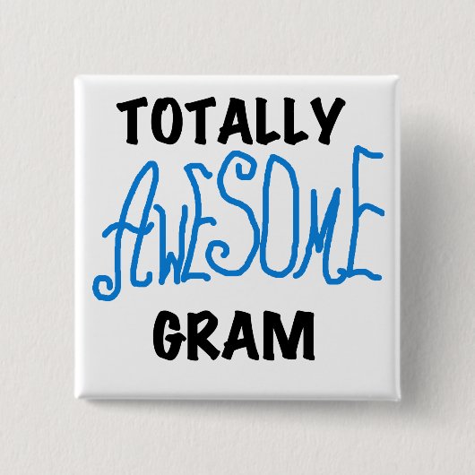 Total fantastisches Gramm-blaue T-Shirts und Button (Vorderseite)