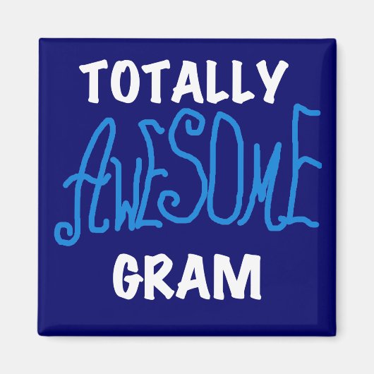 Total fantastisches Gramm-blaue T-Shirts und Magnet (Vorne)
