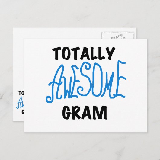 Total fantastisches Gramm-blaue T-Shirts und Postkarte (Vorne/Hinten)