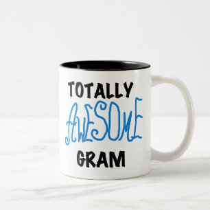 Total fantastisches Gramm-blaue T-Shirts und Zweifarbige Tasse