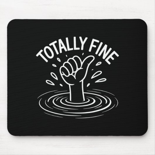 Total fein lustig sarkastisch ertrinkender Daumen Mousepad (Vorne)
