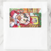 total geplündert rechteckiger aufkleber (Tasche)