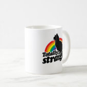 TOTAL GERADER CAT - WEISS - WEISS - .PNG KAFFEETASSE (VorderseiteRechts)