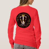 Total Geweckt Fashion Logoed Red Long Sleeve T-Shi T-Shirt (Rückseite)