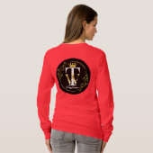 Total Geweckt Fashion Logoed Red Long Sleeve T-Shi T-Shirt (Schwarz voll)