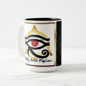 Total Geweckt Mode Signature Pyramide Coffee Cup Zweifarbige Tasse (Vorderseite Links)