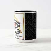 Total Geweckt Mode Signature Pyramide Coffee Cup Zweifarbige Tasse (Mittel)