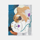 TOTAL Größen der S-HANDSCHUH Chow-Chow Fleecedecke (Vorderseite)