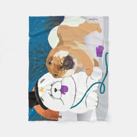 TOTAL Größen der S-HANDSCHUH Chow-Chow Fleecedecke (Vorderseite)