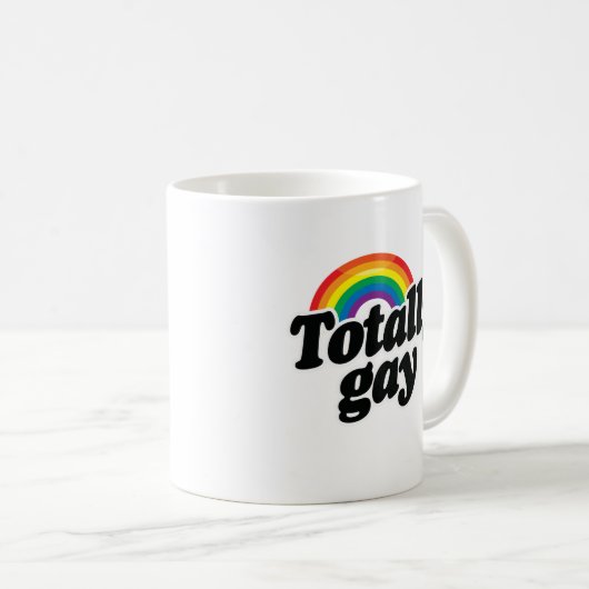 TOTAL HOMOSEXUELLER REGENBOGEN - WEISS - .PNG KAFFEETASSE (VorderseiteRechts)