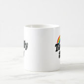 TOTAL HOMOSEXUELLER REGENBOGEN - WEISS - .PNG KAFFEETASSE (Mittel)