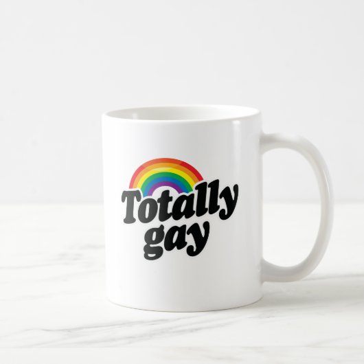 TOTAL HOMOSEXUELLER REGENBOGEN - WEISS - .PNG KAFFEETASSE (Rechts)