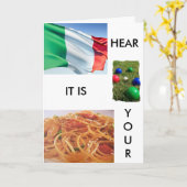 "TOTAL ITALIENISCHE GEBURTSTAGGREETINGS" KARTE (Gelbe Blume)