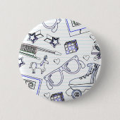 Total Jahr-Gekritzel Button (Vorderseite)