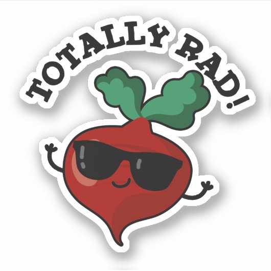 Total Krass Funny Veggie Radish Pun Aufkleber (Vorderseite)