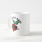 Total Krass Funny Veggie Radish Pun Kaffeetasse (Vorderseite Links)