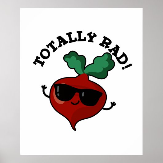 Total Krass Funny Veggie Radish Pun Poster (Vorne)