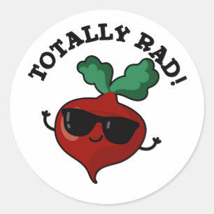 Total Krass Funny Veggie Radish Pun Runder Aufkleber