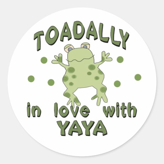 TOTAL Liebe YaYa Frog Runder Aufkleber (Vorderseite)